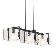 Golden 3164-LP BLK-HWG - Golden Lighting Aenon 3-light Island Light in Matte Black
